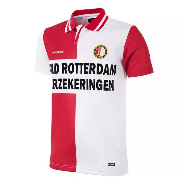 Camiseta Feyenoord Rotterdam Replica Primera Ropa Retro 1995 Rojo Blanco